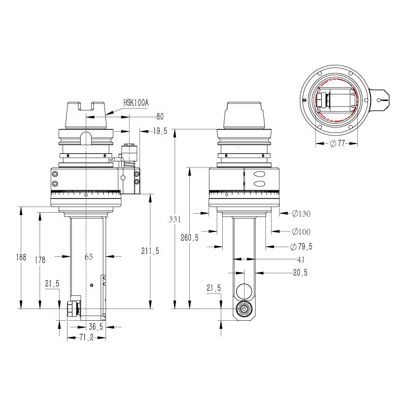 DK90-HSK100A-ER16M-170