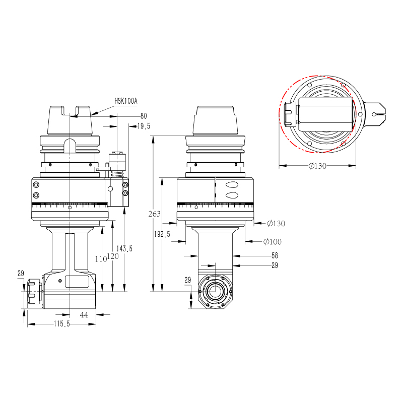 DK90-HSK100A-ER25-110