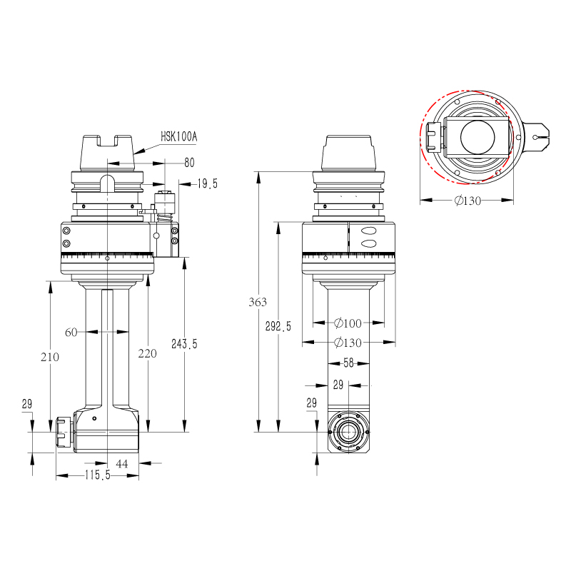 DK90-HSK100A-ER25-210