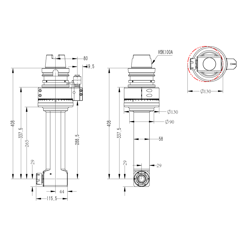 DK90-HSK100A-ER25-250